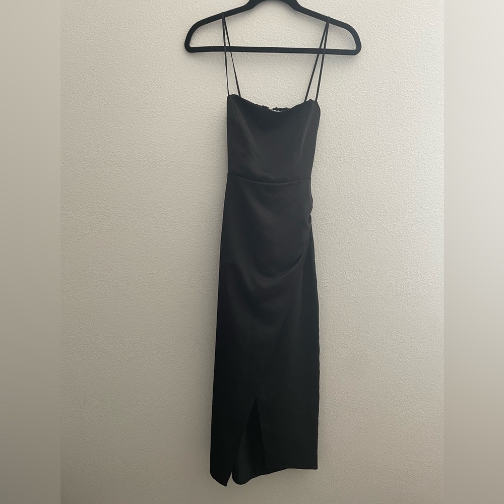 Zara long black dress, size XS new with tag